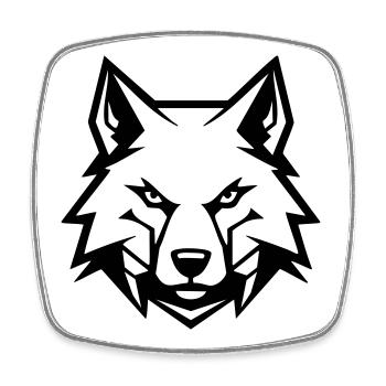 Bad Wolf - Square fridge magnet - white - Front
