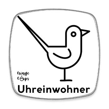 Uhreinwohner - Viereckiger Kühlschrankmagnet - Weiß - Vorne