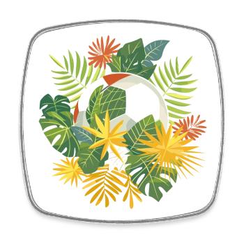 Football Comic - Square fridge magnet - white - Front