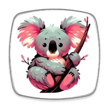 Koala - Square fridge magnet - white - Front