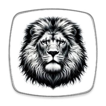 Lion - Square fridge magnet - white - Front