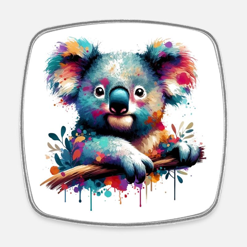 Koala - Viereckiger Kühlschrankmagnet - Weiß