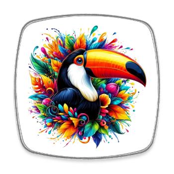 Toucan - Square fridge magnet - white - Front