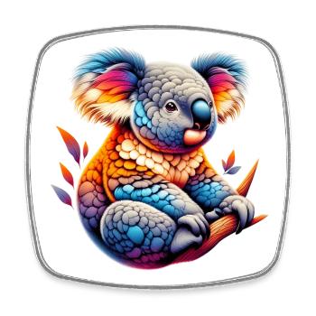 Koala - Square fridge magnet - white - Front