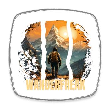 Wanderfreak - Viereckiger Kühlschrankmagnet - Weiß - Vorne