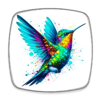 Hummingbird - Square fridge magnet - white - Front