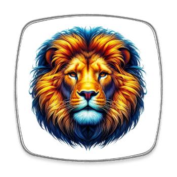 Lion - Square fridge magnet - white - Front