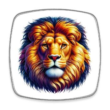 Lion - Square fridge magnet - white - Front