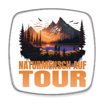 Naturmensch auf Tour - Viereckiger Kühlschrankmagnet - Weiß - Vorne