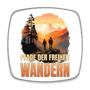 Pfade der Freiheit - Viereckiger Kühlschrankmagnet - Weiß - Vorne