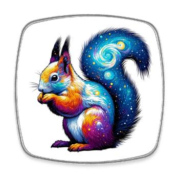 Squirrel - Square fridge magnet - white - Front