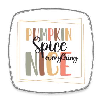 Pumpkin spice - Viereckiger Kühlschrankmagnet - Weiß - Vorne