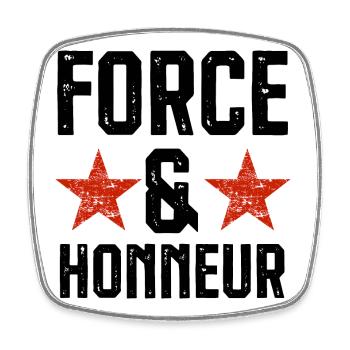 Force et honneur 2 - Magnet carré - blanc - Devant