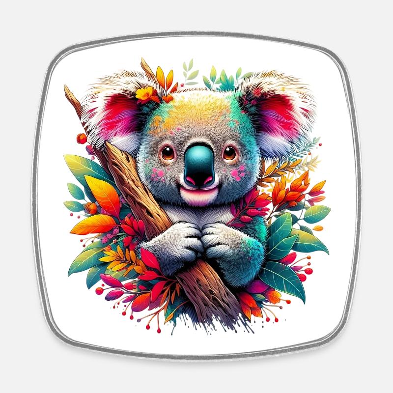 Koala - Viereckiger Kühlschrankmagnet - Weiß