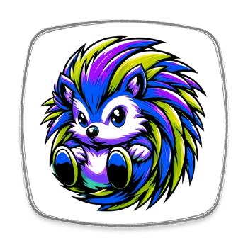 Hedgehog - Square fridge magnet - white - Front