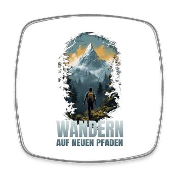 Wandern auf neuen Pfaden - Viereckiger Kühlschrankmagnet - Weiß - Vorne