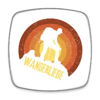Wanderliebe - Viereckiger Kühlschrankmagnet - Weiß - Vorne