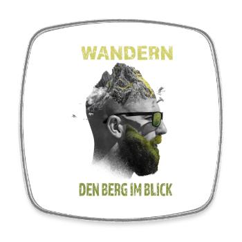 Wandern - Den Berg im Blick - Viereckiger Kühlschrankmagnet - Weiß - Vorne