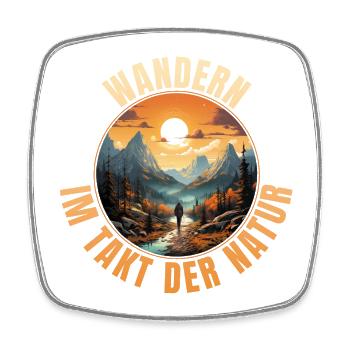 Wandern - Im Takt der Natur - Viereckiger Kühlschrankmagnet - Weiß - Vorne