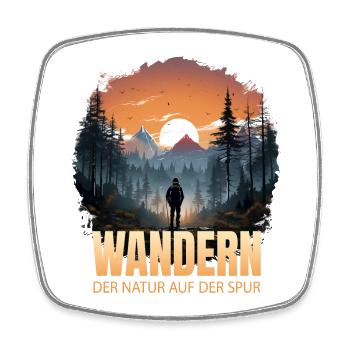 Wandern - Der Natur auf der Spur - Viereckiger Kühlschrankmagnet - Weiß - Vorne