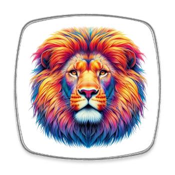 Lion - Square fridge magnet - white - Front