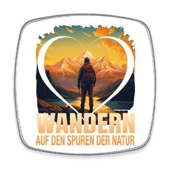 Wandern auf den Spuren der Natur - Viereckiger Kühlschrankmagnet - Weiß - Vorne