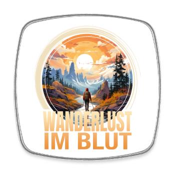 Wandern - Viereckiger Kühlschrankmagnet - Weiß - Vorne