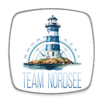 Team Nordsee - Viereckiger Kühlschrankmagnet - Weiß - Vorne