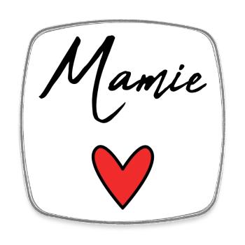 MAMIE. GRAND-MERE. FÊTE DES MÈRES. BONNE FÊTE - Magnet carré - blanc - Devant