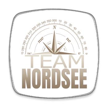 Team Nordsee - Viereckiger Kühlschrankmagnet - Weiß - Vorne
