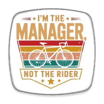 Ich bin der Manager Fahrrad - Viereckiger Kühlschrankmagnet - Weiß - Vorne
