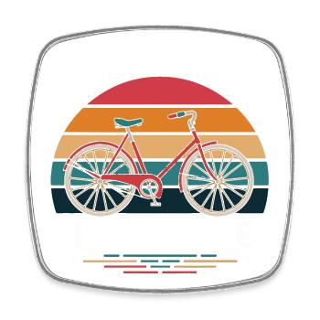 Ride Like You Give a Wheel - Square fridge magnet - white - Front