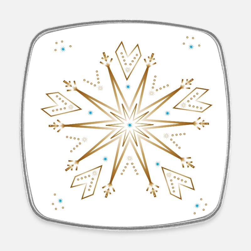 Weihnachtsstern - Viereckiger Kühlschrankmagnet - Weiß