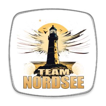 Team Nordsee - Viereckiger Kühlschrankmagnet - Weiß - Vorne