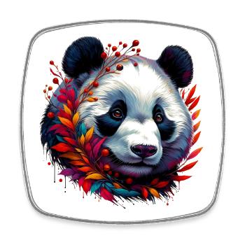 Panda - Viereckiger Kühlschrankmagnet - Weiß - Vorne
