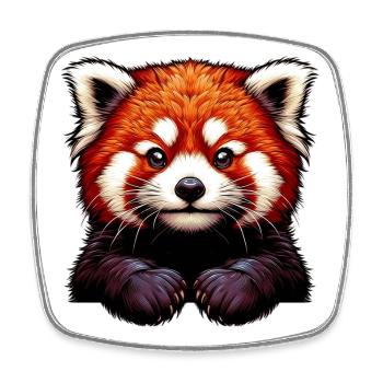 Petit panda - Magnet carré - blanc - Devant