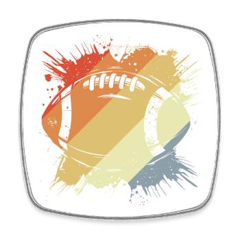 Vintage American Football Ball - Square fridge magnet - white - Front