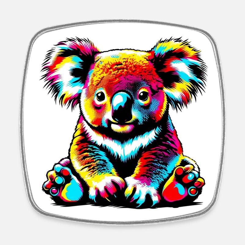 Koala - Viereckiger Kühlschrankmagnet - Weiß