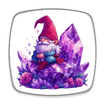 Gnome - Square fridge magnet - white - Front