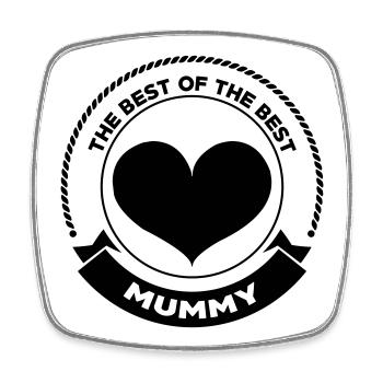 Beste Mama - Muttertag - Viereckiger Kühlschrankmagnet - Weiß - Vorne