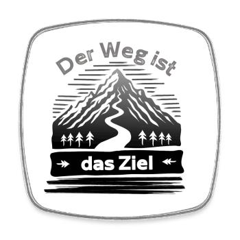 Der Weg ist das Ziel Wandern Berge - Viereckiger Kühlschrankmagnet - Weiß - Vorne