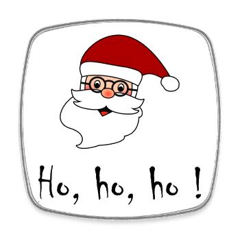 WEIHNACHTSMANN. WEIHNACHTEN. FROHE WEIHNACHTEN. FROHE WEIHNACHTEN - Viereckiger Kühlschrankmagnet - Weiß - Vorne