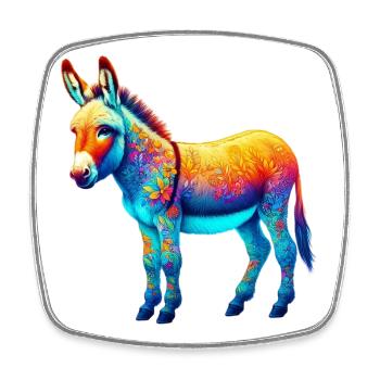 Donkey Mule - Square fridge magnet - white - Front
