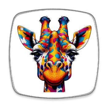 Girafe - Magnet carré - blanc - Devant