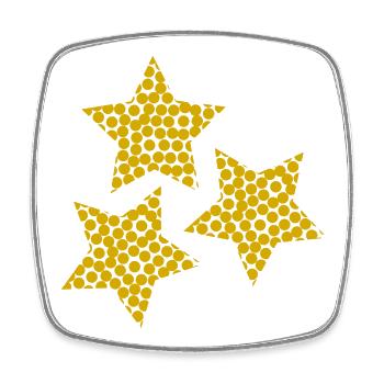 CHRISTMAS. STAR. STARS. CHRISTMAS ISLAND. NEW YEAR'S DAY - Square fridge magnet - white - Front