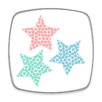 STAR. STARS. CHRISTMAS. CHRISTMAS ISLAND. NEW YEAR'S DAY - Square fridge magnet - white - Front