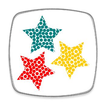 STAR. CHRISTMAS. MERRY CHRISTMAS. MERRY CHRISTMAS - Square fridge magnet - white - Front