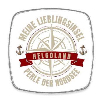 Meine Lieblingsinsel - Helgoland - Viereckiger Kühlschrankmagnet - Weiß - Vorne