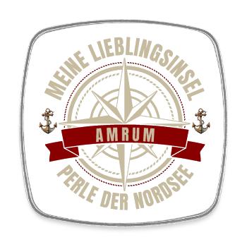 Meine Lieblingsinsel - Amrum - Viereckiger Kühlschrankmagnet - Weiß - Vorne