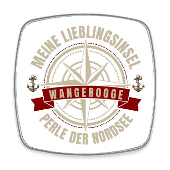 Meine Lieblingsinsel - Wangerooge - Viereckiger Kühlschrankmagnet - Weiß - Vorne